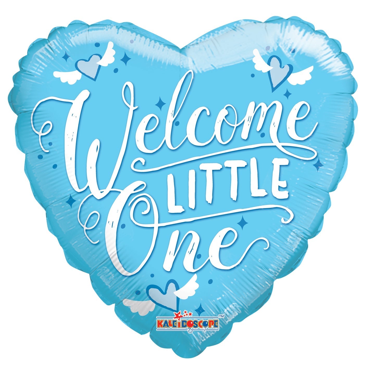 Welcome Little One Balloon Blue Heart