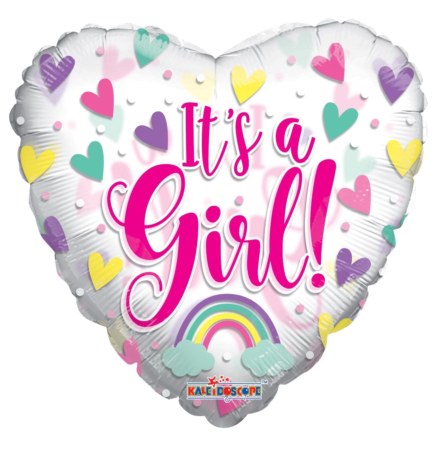 It's A Girl Hearts Balloon
