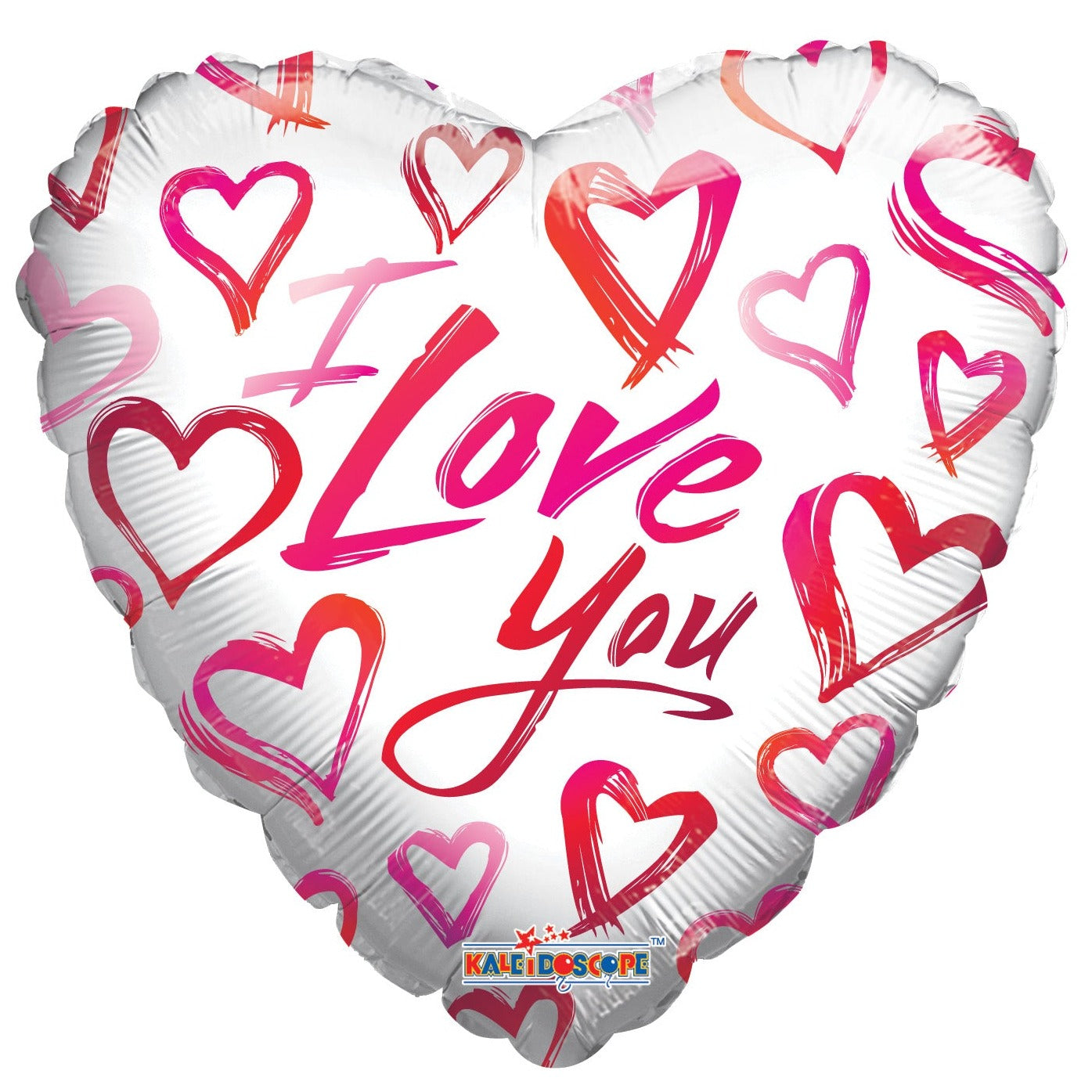 Love you Hearts white Balloon