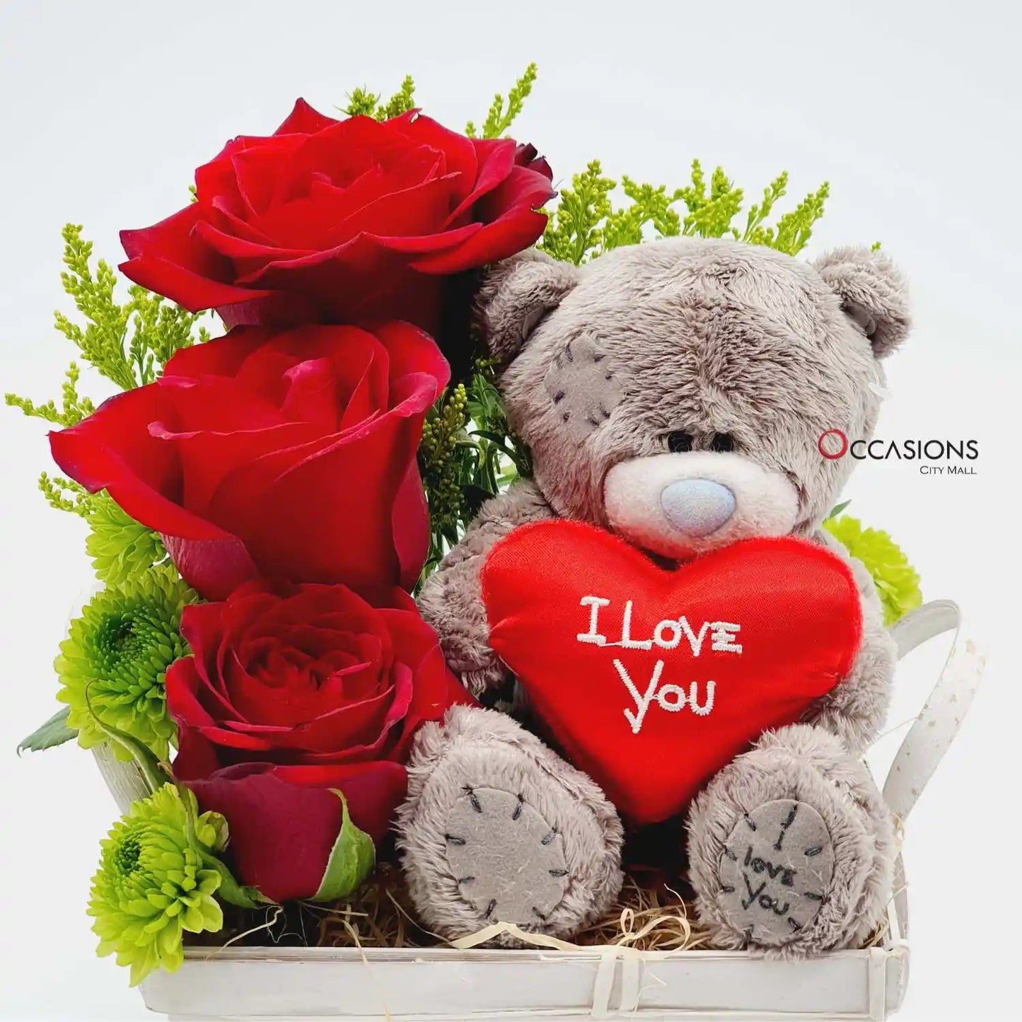 Love You Teddy & Roses