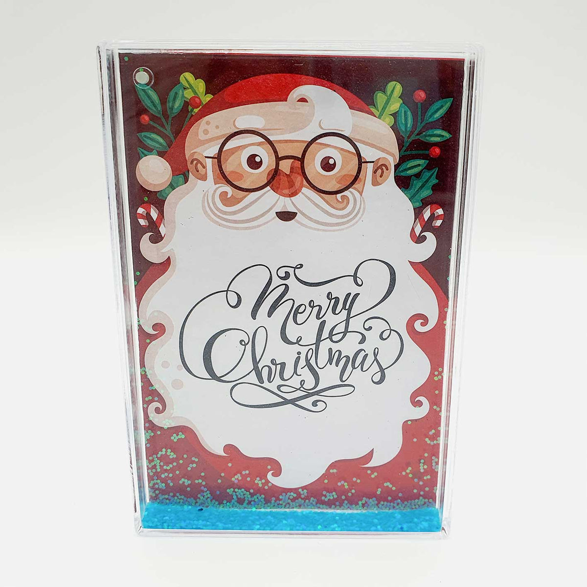 Christmas Santa – Glitter Frame (15.5×10.5cm)