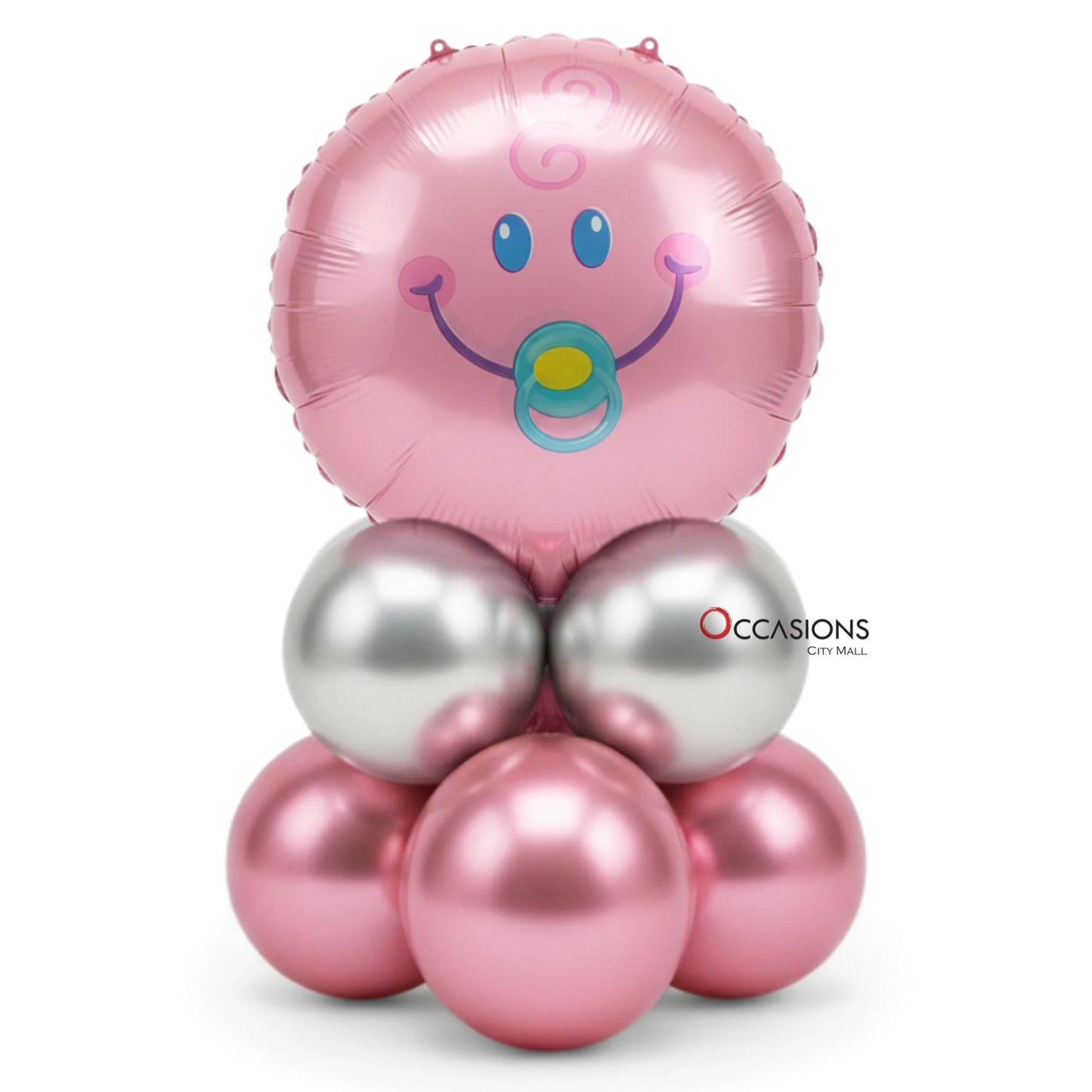 Baby Girl Balloons Centerpiece