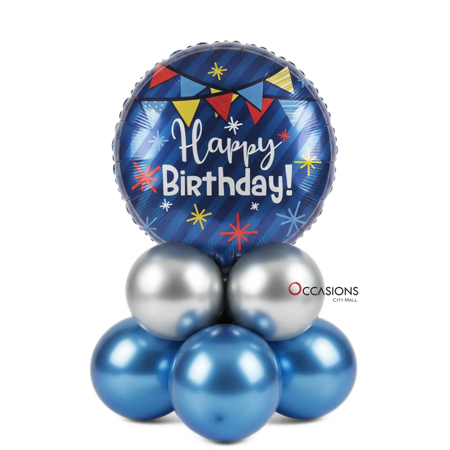 Birthday Pennants Balloons Centerpiece