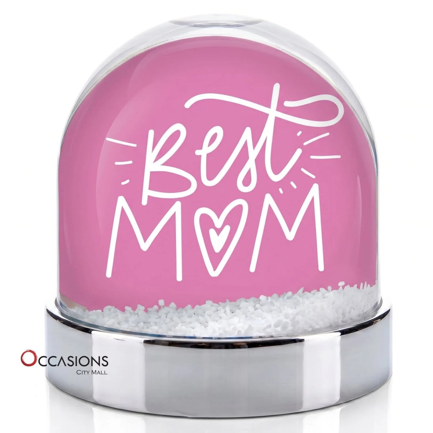 Best Mom Heart Snow Globe