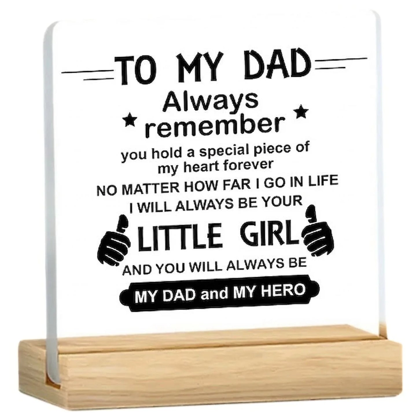 Dad & Little Girl Acrylic Plaque