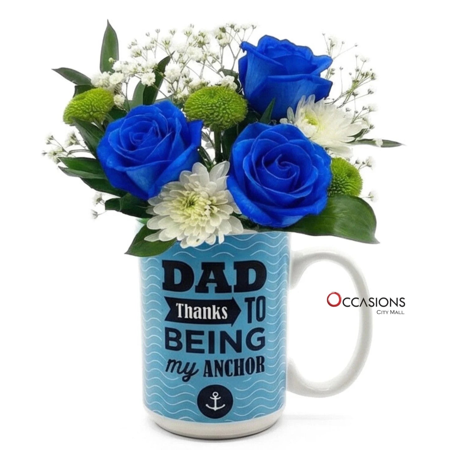 Dad, My Anchor Flowers Mug
