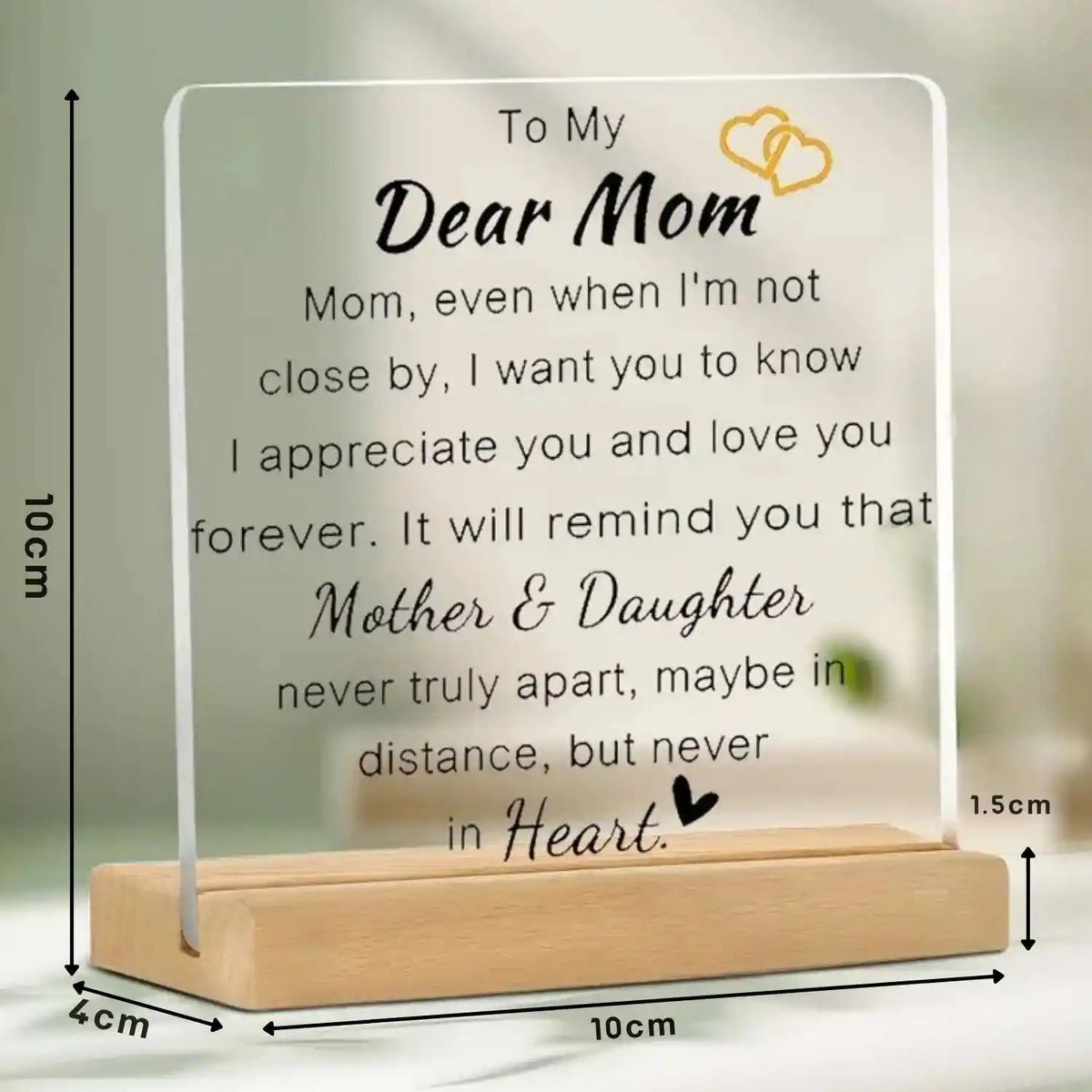 Dear Mom Acrylic Plaque