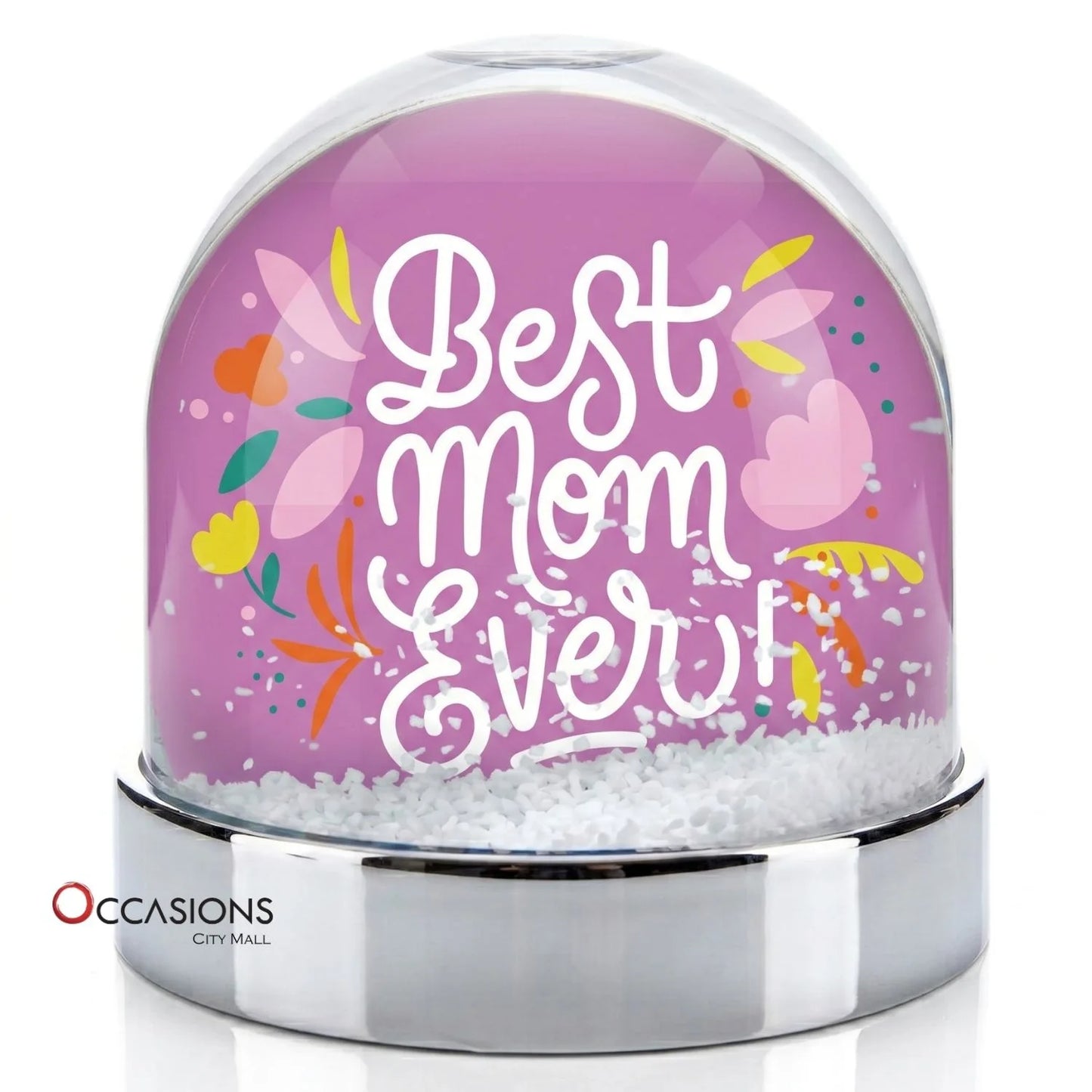 Floral Best Mom Ever Snow Globe