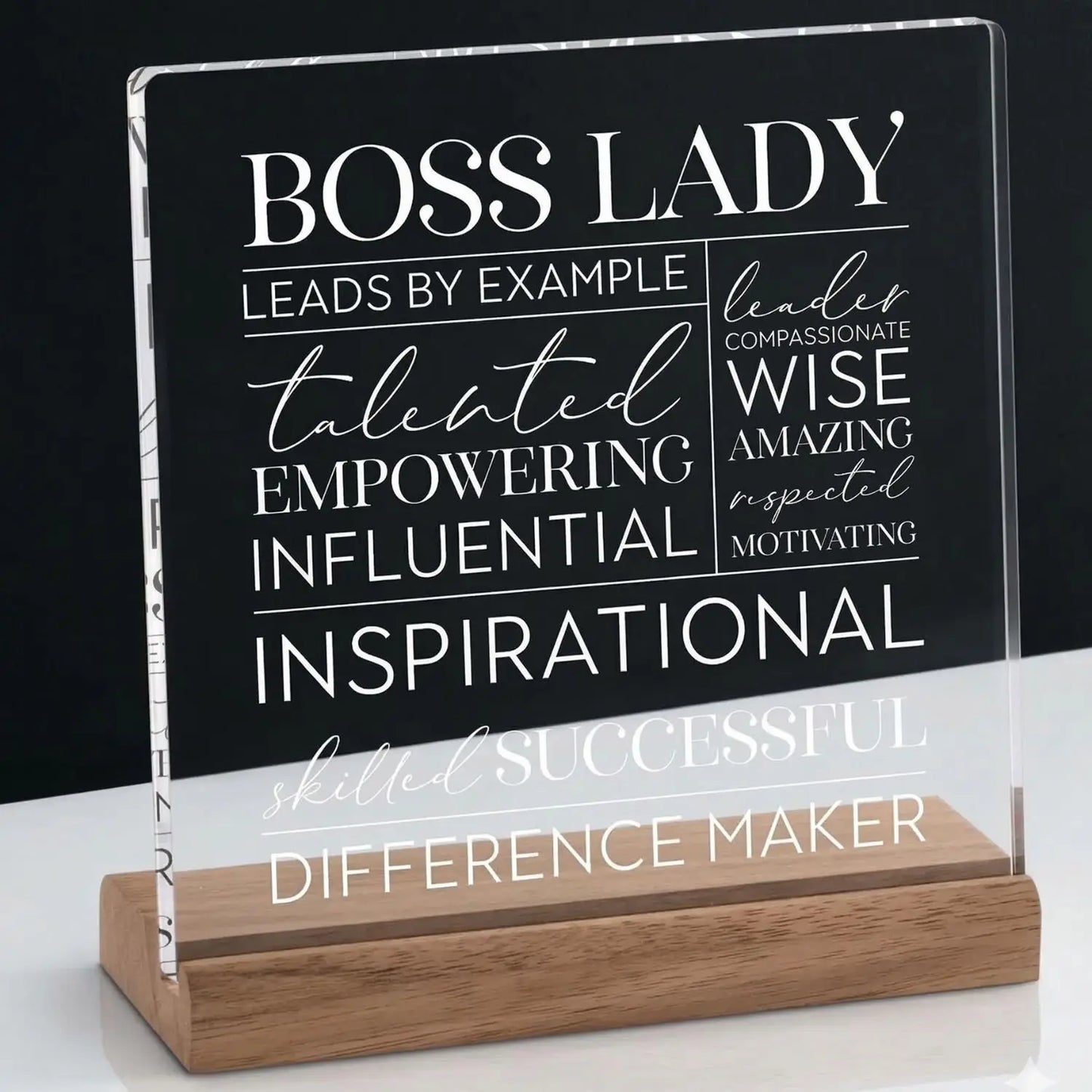 Inspirational Boss Lady Acrylic Plaque