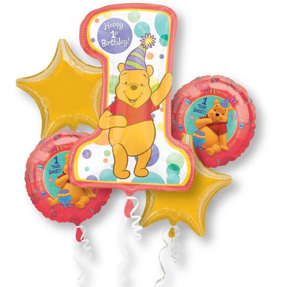 Tigger & Pooh 1st birthday Foil Balloon Bouquet