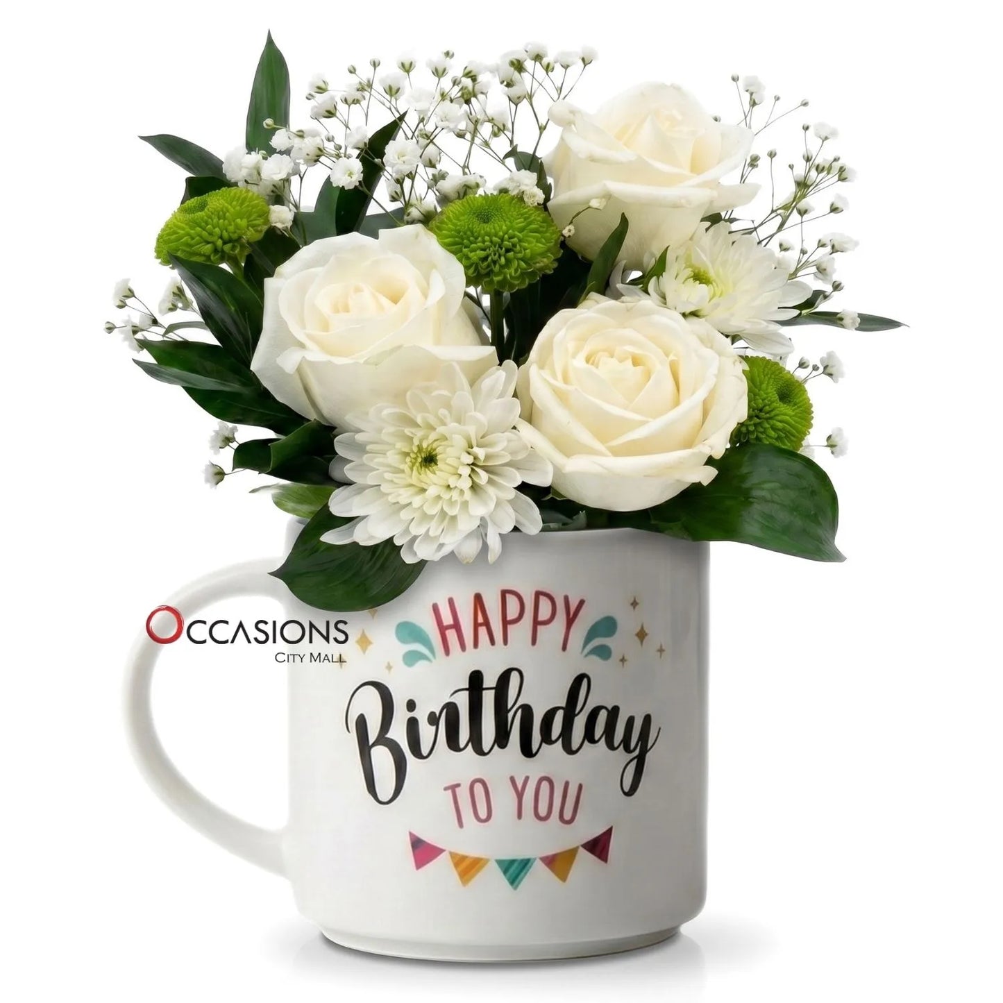 Birthday Classic Flags Roses Mug