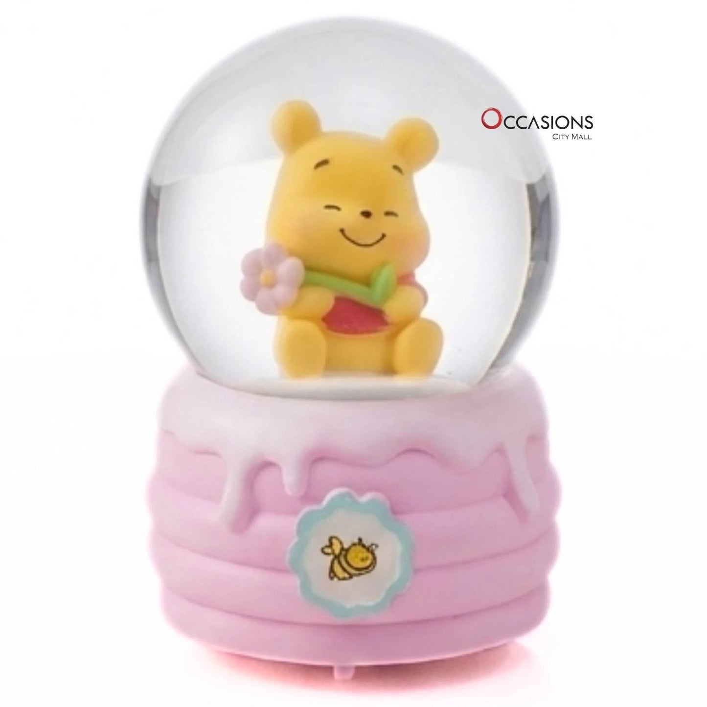 Winnie The Pooh Flower Snow Globe (H:9.5cm) - With Light