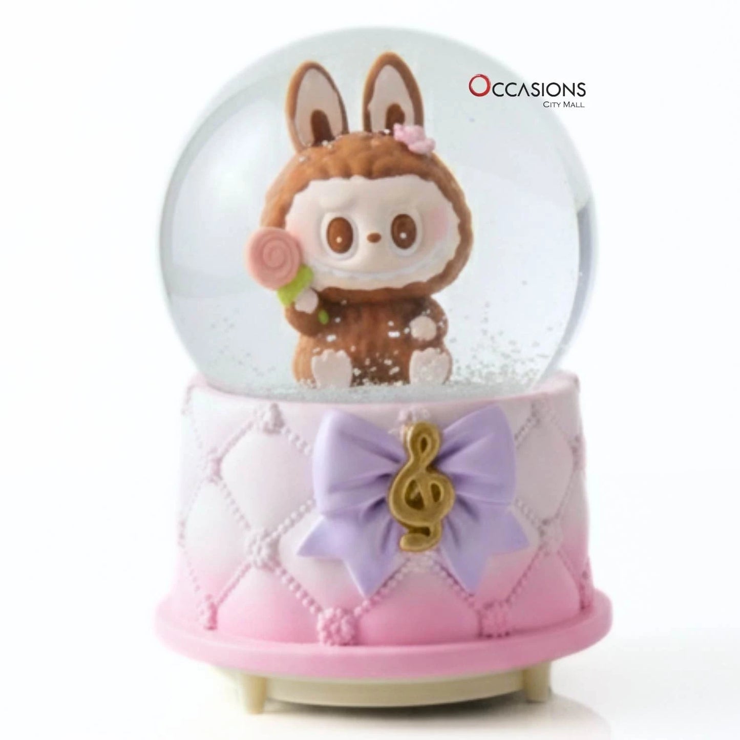 Labubu Snow Globe - Brown (H:9.5cm) - With Light