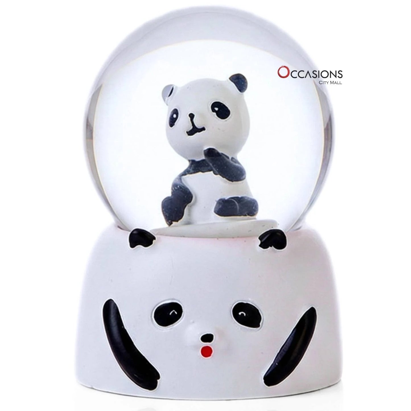Sitting Panda Snow Globe (H:13cm) With Light