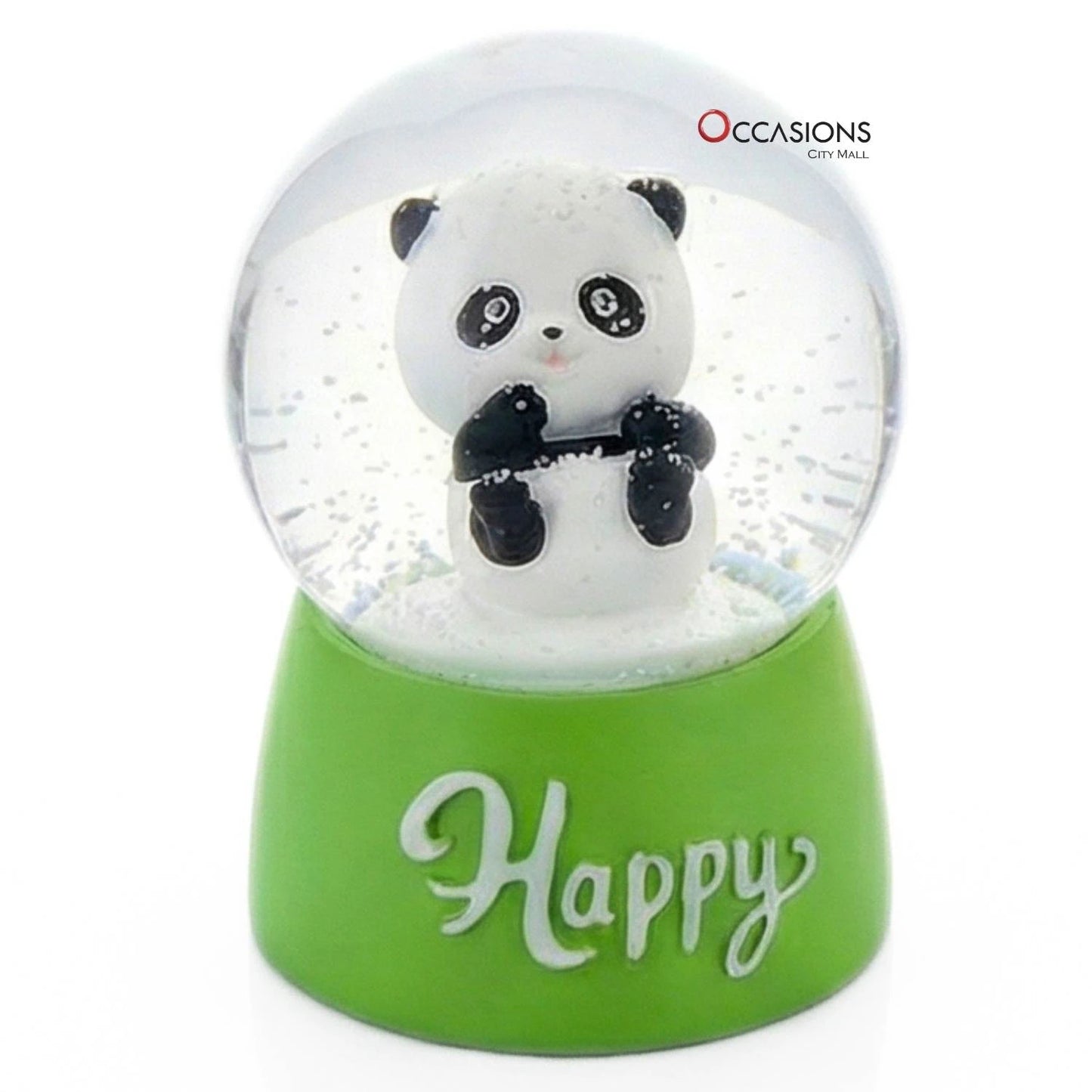 Panda Small Globe - Green (H:6.5cm)