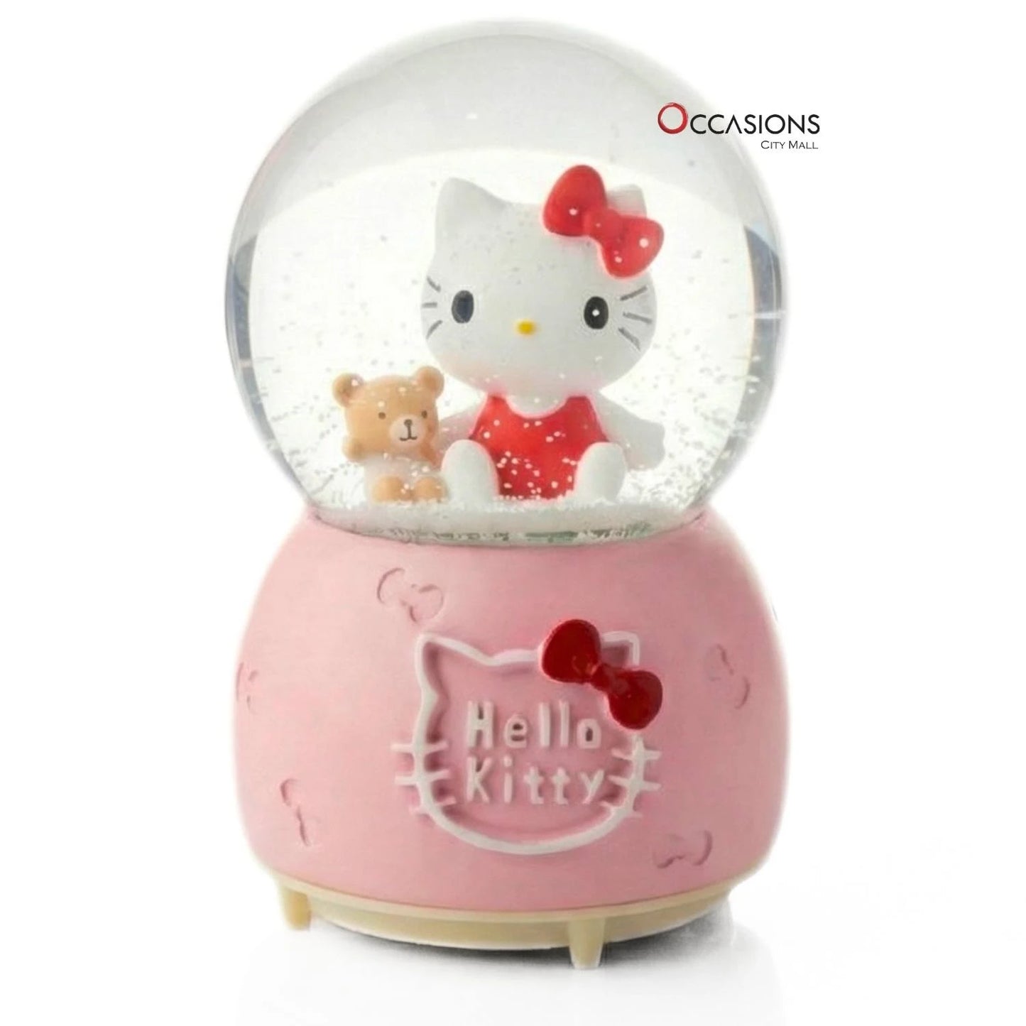 Hello Kitty & Teddy Snow Globe (H:13cm) - With Light