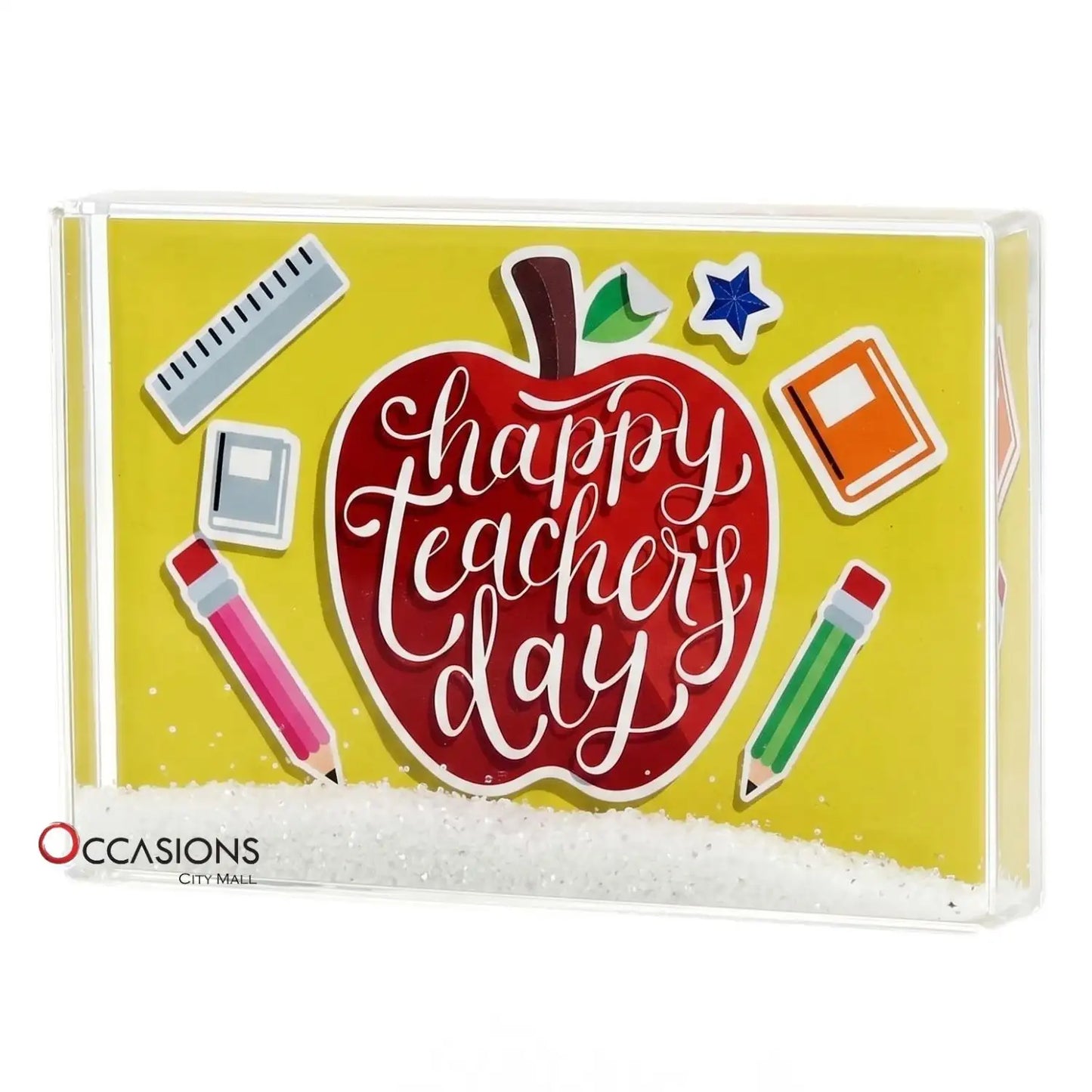Apple Happy Teachers Day Frame (9.5×6 cm)