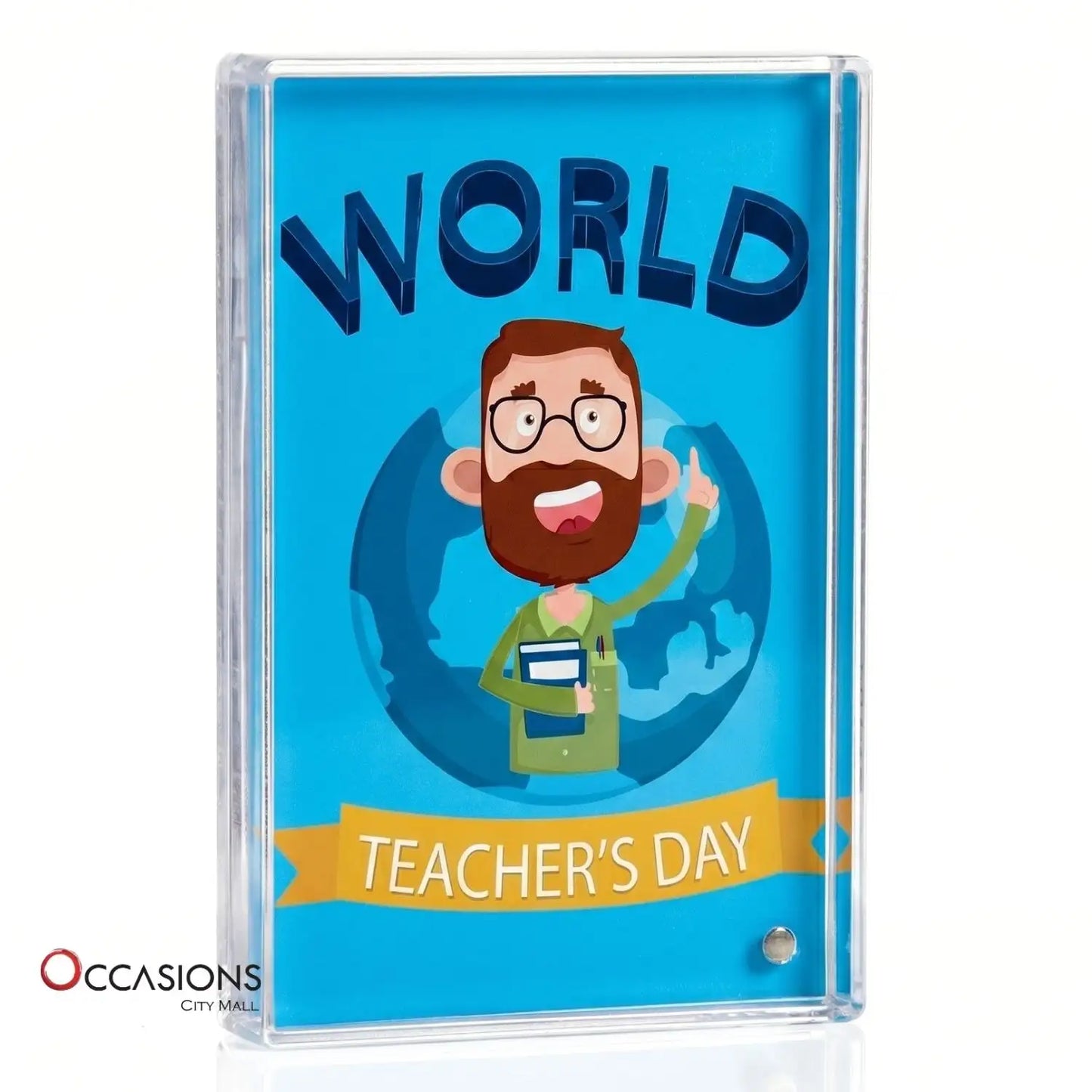 World Teacher Day Male Frame (9.5×6 cm)