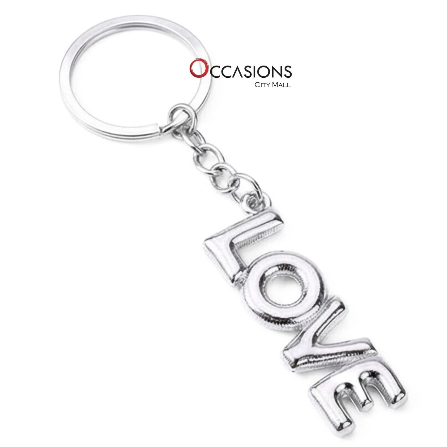 Silver Love Keychain
