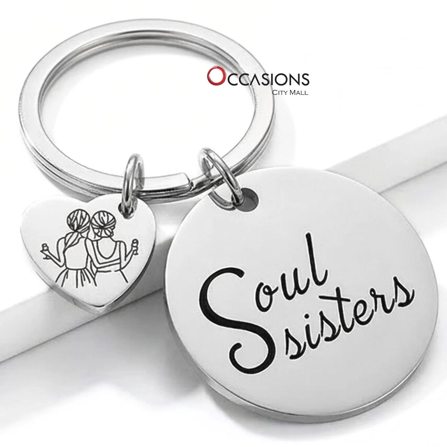 Soul Sisters , Silver Keychain