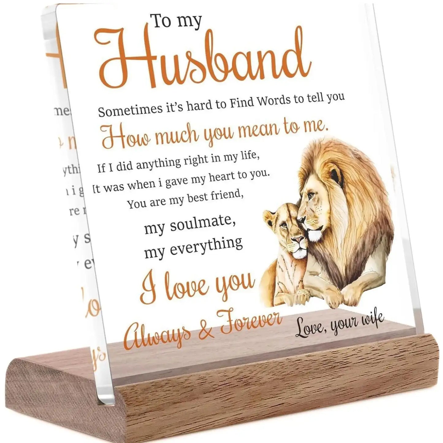 To my husband Acrylic Plaque