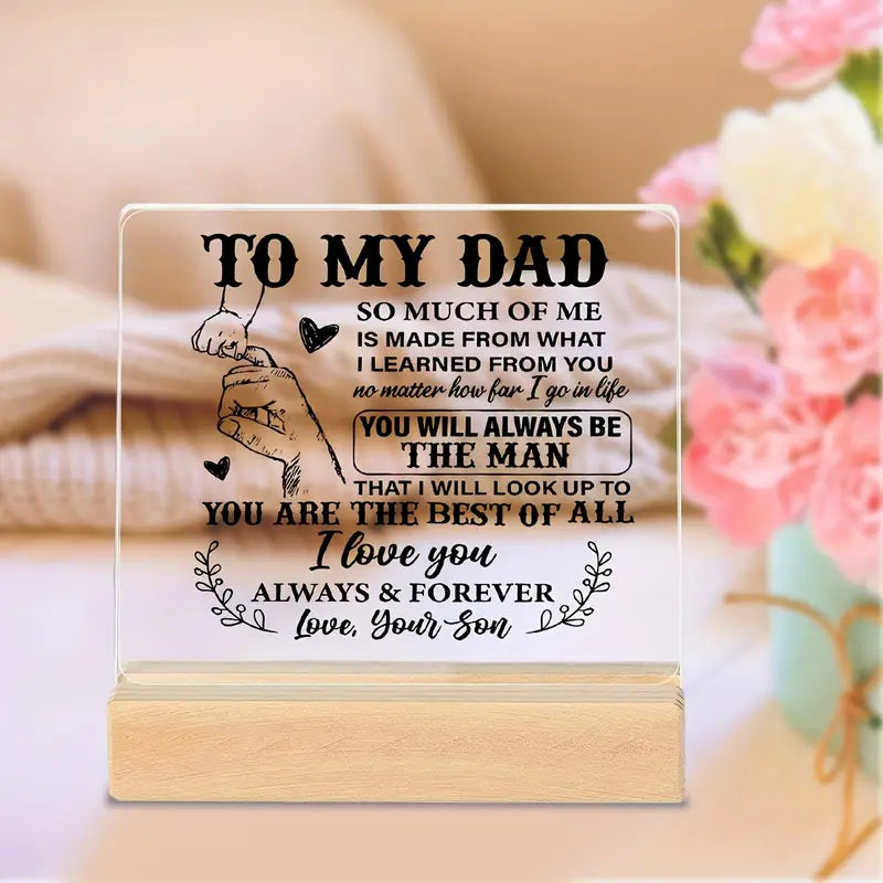 To My Dad Acrylic Plaque
