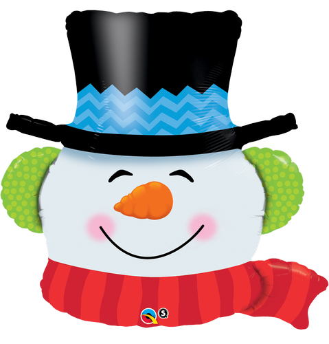 Snowman Face Balloon -81 cm