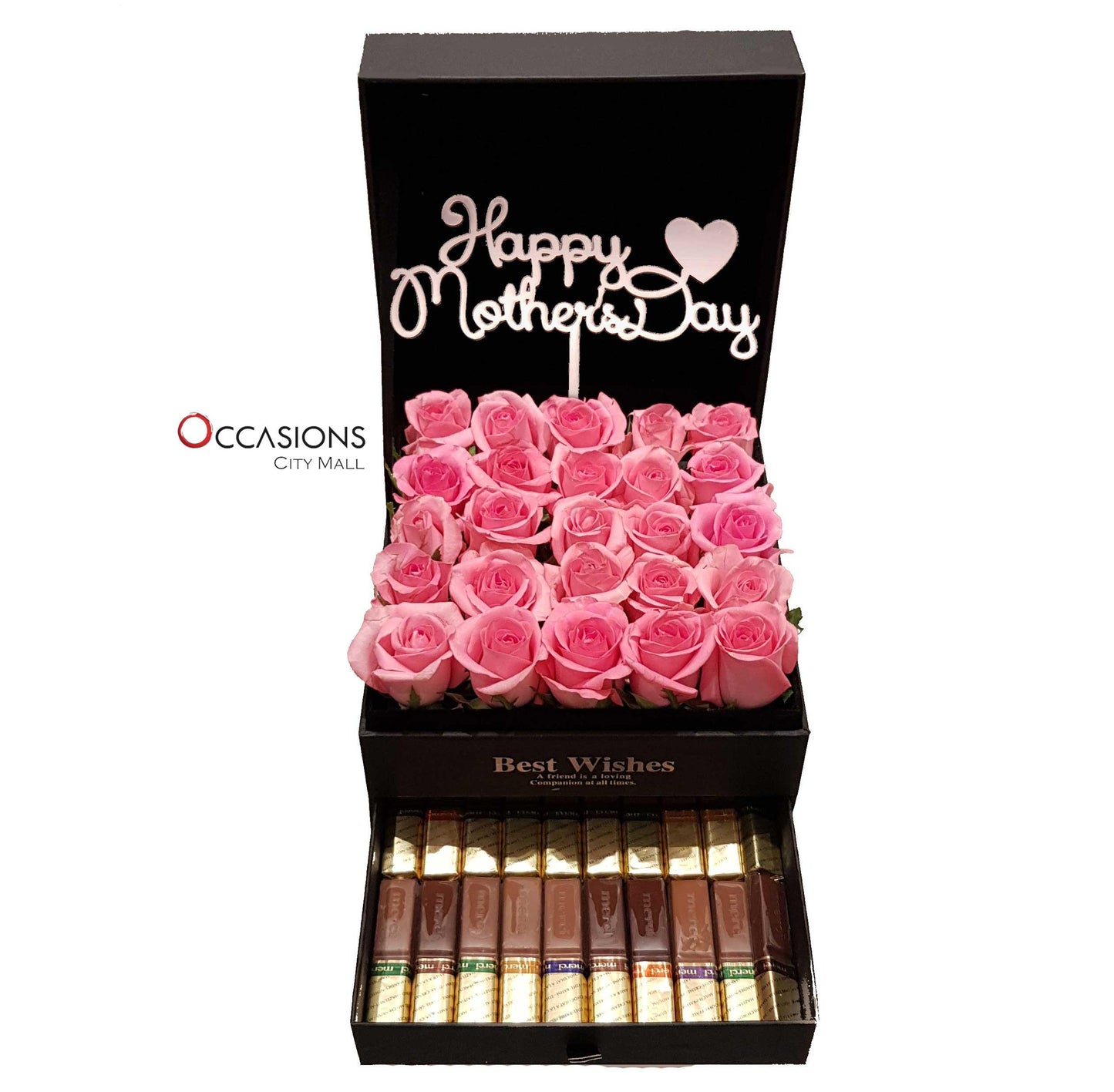 Pink Roses & Chocolate drawer - Large