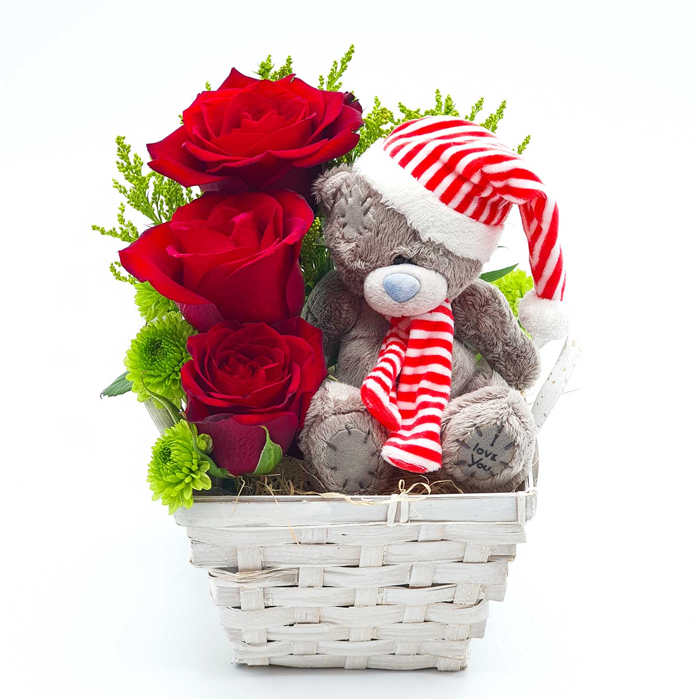 Winter Teddy & Roses