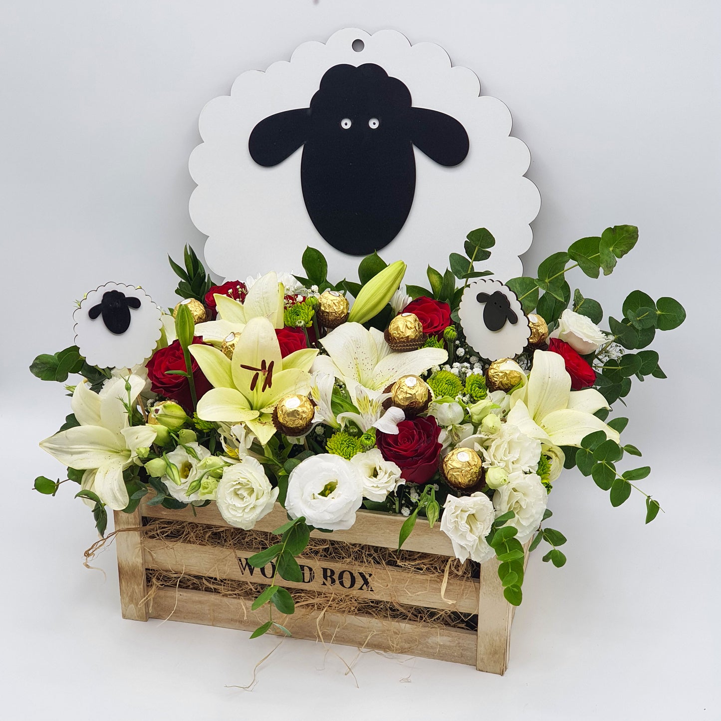 Eid Adha Sheep Arrangement with chocolate