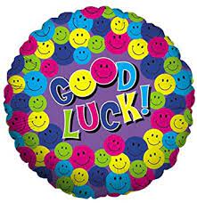 Good luck smiley faces balloon