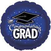 Congrats Grad Balloon - Dark blue
