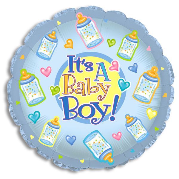Baby Boy Bottles Balloon - 46cm