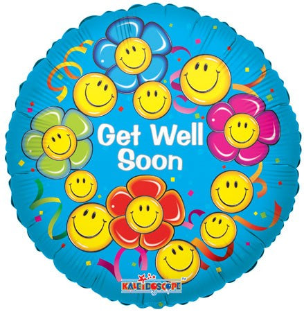Get Well Soon Smiley Balloon