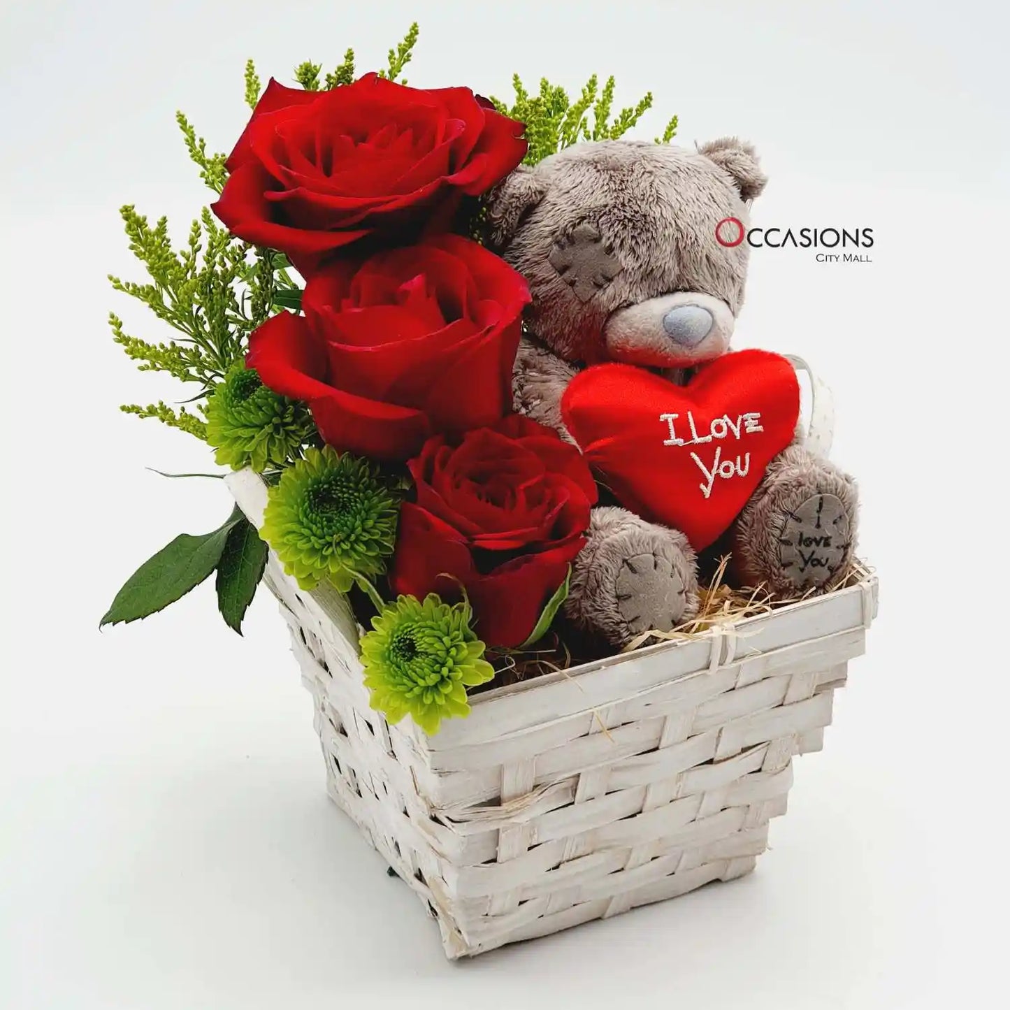 Love You Teddy & Roses