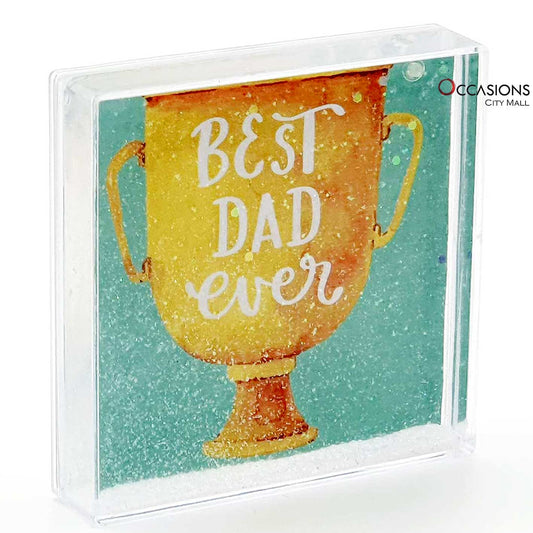 Best Dad Ever - Glitter Frame (10.5x10.5cm)