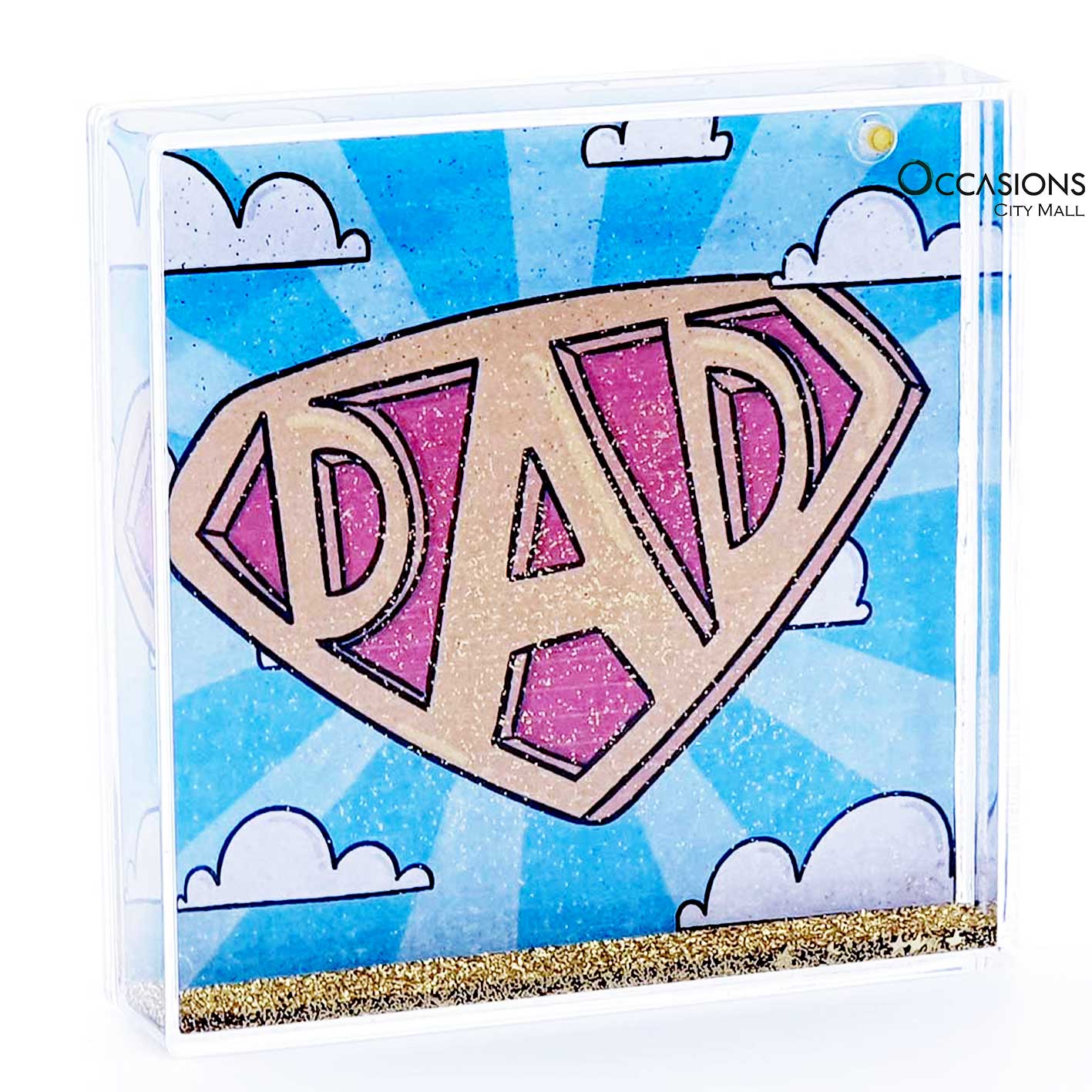 Dad - Glitter Frame (10.5x10.5cm)