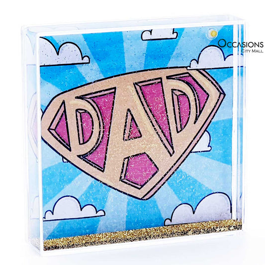 Dad - Glitter Frame (10.5x10.5cm)