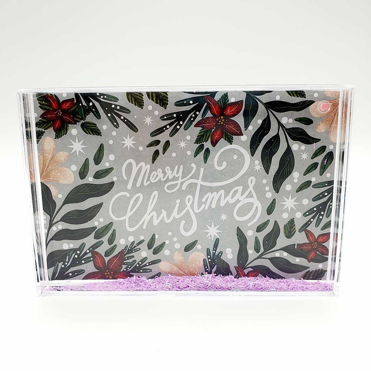 Merry Christmas 2- Glitter Frame (15.5×10.5cm)
