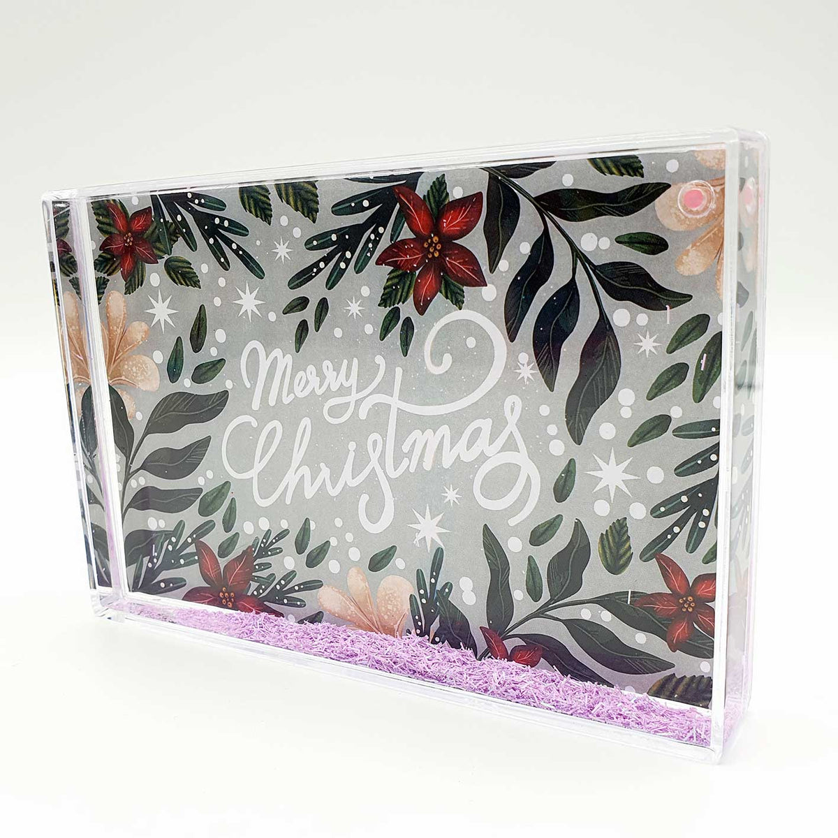 Merry Christmas 2- Glitter Frame (15.5×10.5cm)