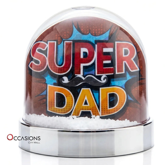 Super Mustache Dad Snow Globe
