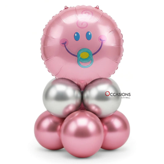 Baby Girl Balloons Centerpiece
