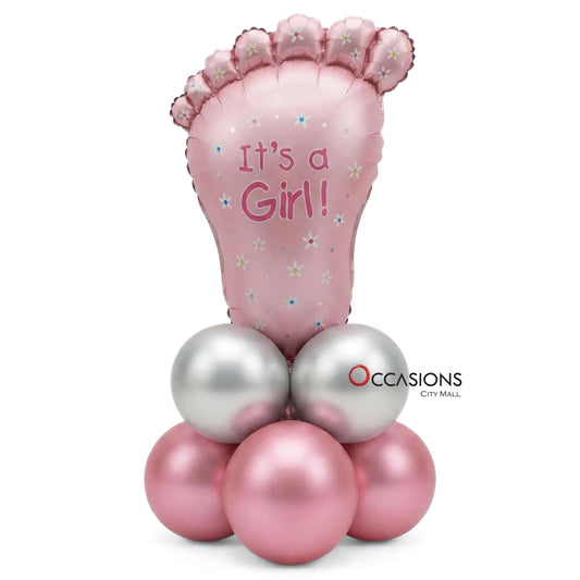 It’s A Girl Foot Balloon Centerpiece