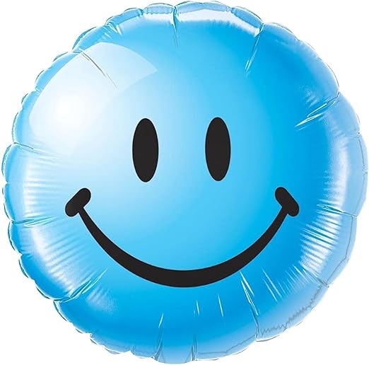 Blue Smile Face Balloon