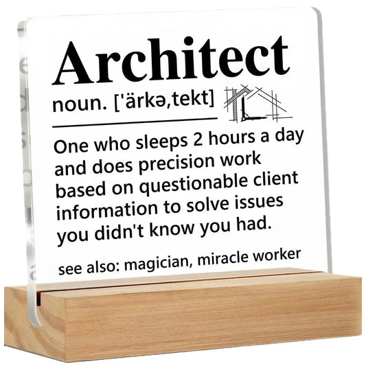 Architect Definition Acrylic Plaque