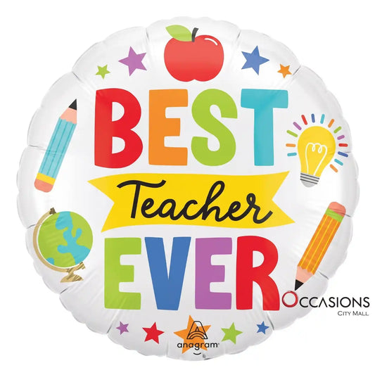 Best Teacher Ever Balloon - order this balloon online for same day delivery in Amman Jordan