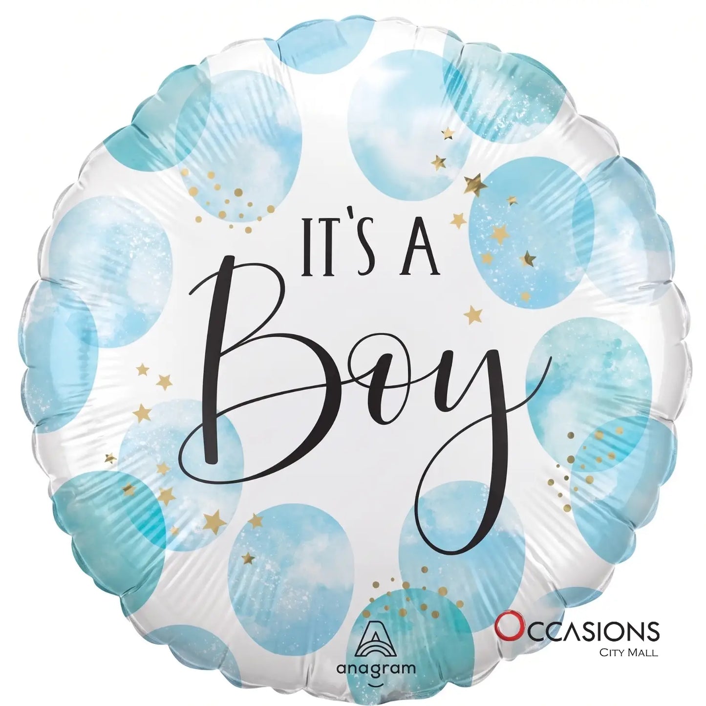 It's A Boy Blue Watercolor Balloon