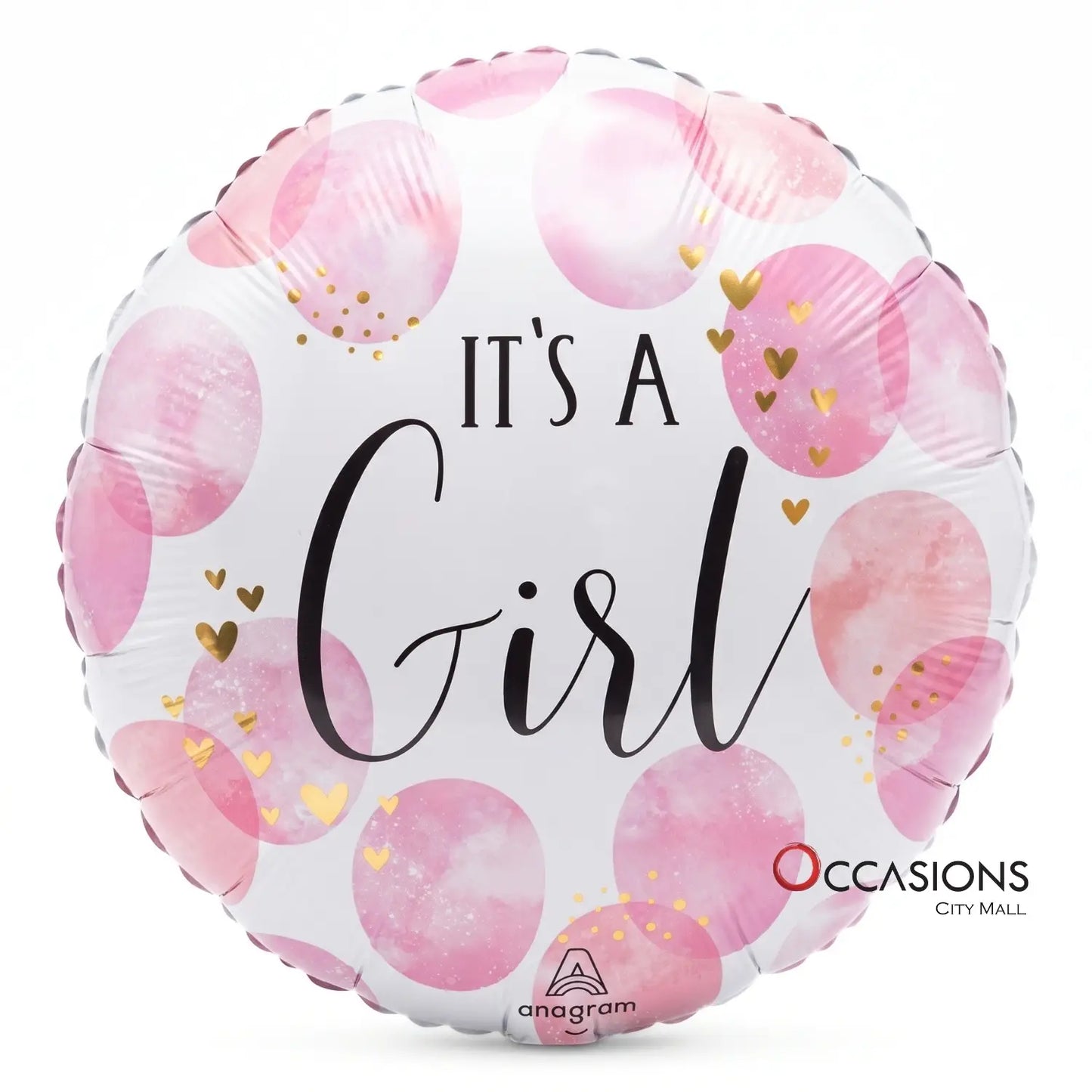 It's A Girl Pink Watercolor Balloon