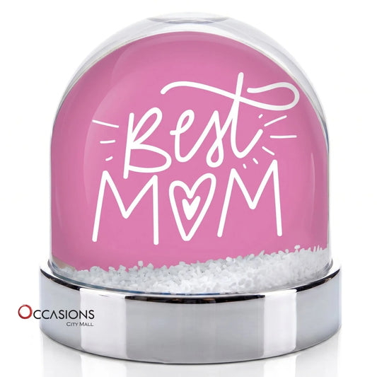 Best Mom Heart Snow Globe