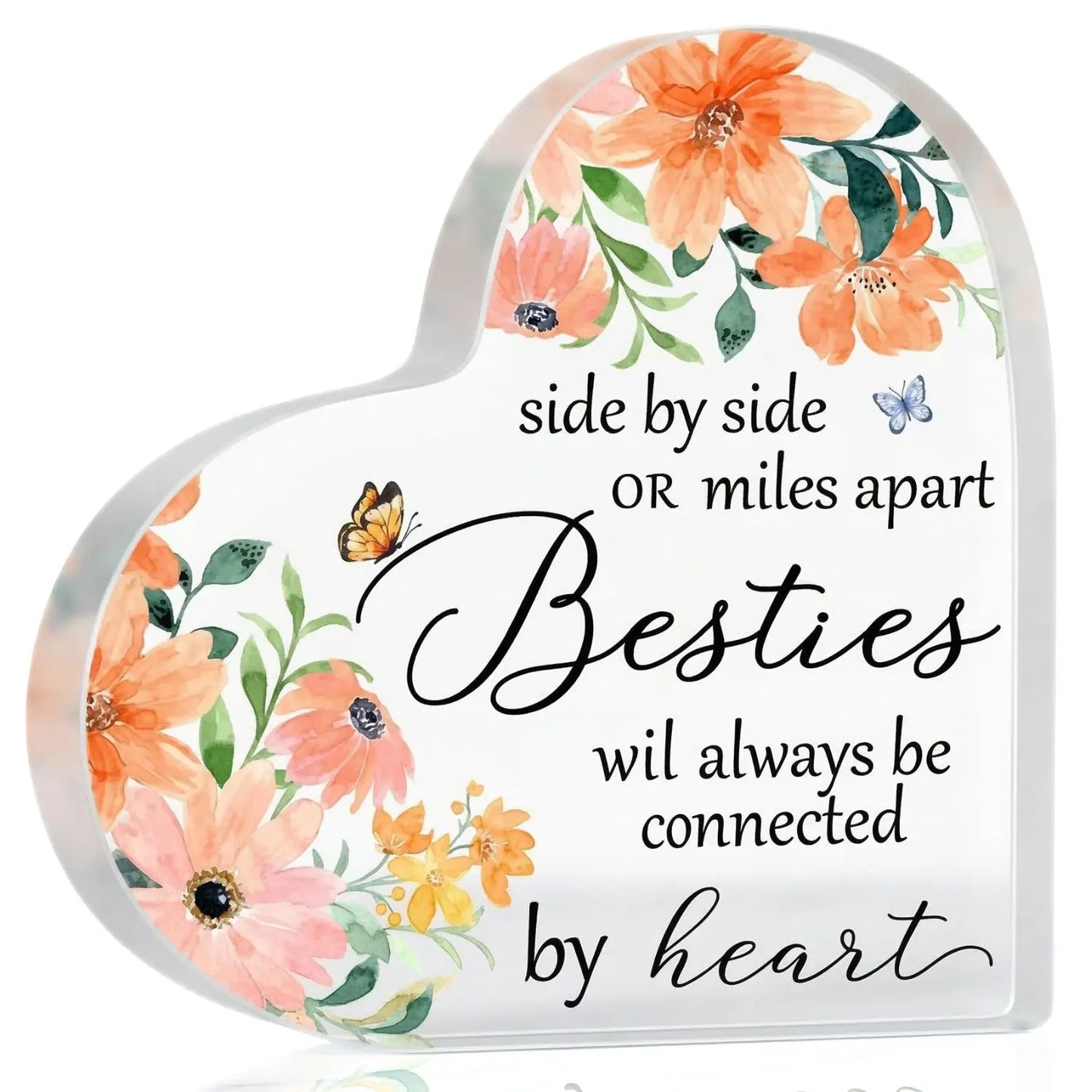 Besties by heart Acrylic Plaque